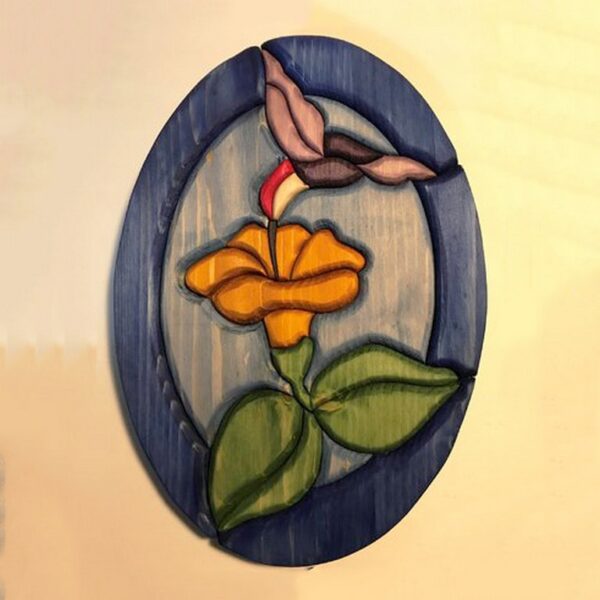 Quadro Fiore con uccellino