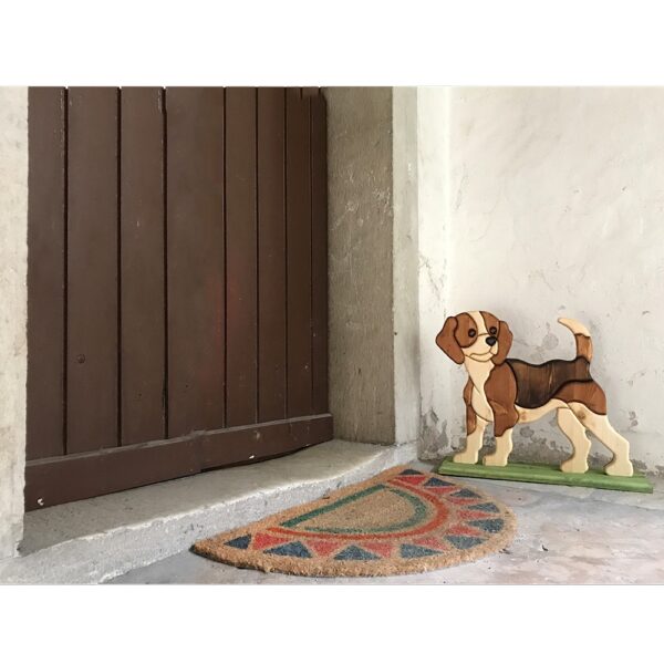 Cane Beagle furi porta