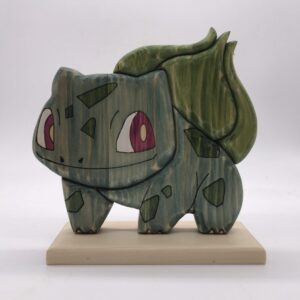 Bulbasaur in legno creazione artigianale