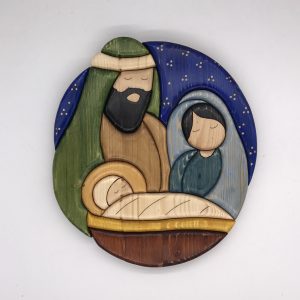 Sacra Famiglia Rotonda con stelline