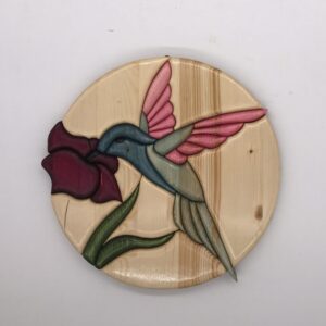 colibrì in legno creazione artigianale