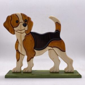 cane beagle in legno creazione artigianale