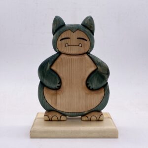 Snorlax in legno creazione artigianale dei pokemon