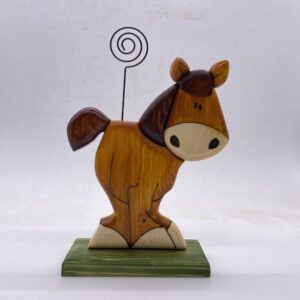 cavallo portafoto in legno creazione artigianale