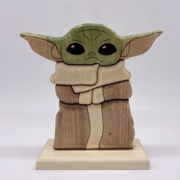 Personaggio Star Wars, Grogu in legno, baby Yoda