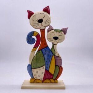 gatti buffi in legno creazione artigianale
