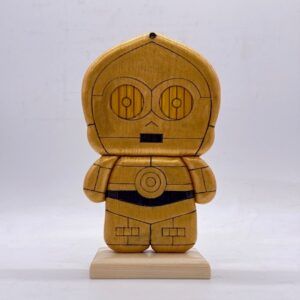 C-3PO in legno creazione artigianale