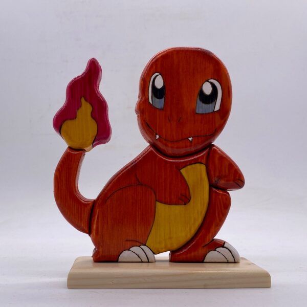 Charmander in legno creazione artigianale