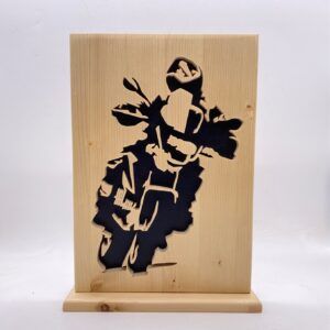 moto bmw in legno creazione artigianale