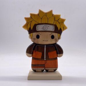 Naruto Uzumaki in legno creazione artigianale