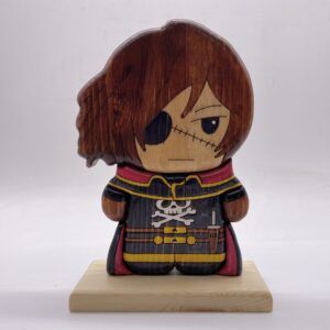 Capitan Harlock in legno creazione artigianale