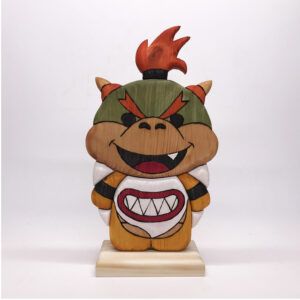 Bowser Jr. in legno prodotto artigianale