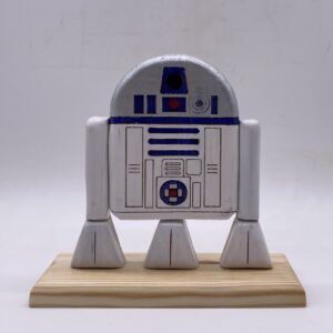 R2D2 in legno creazione artigianale